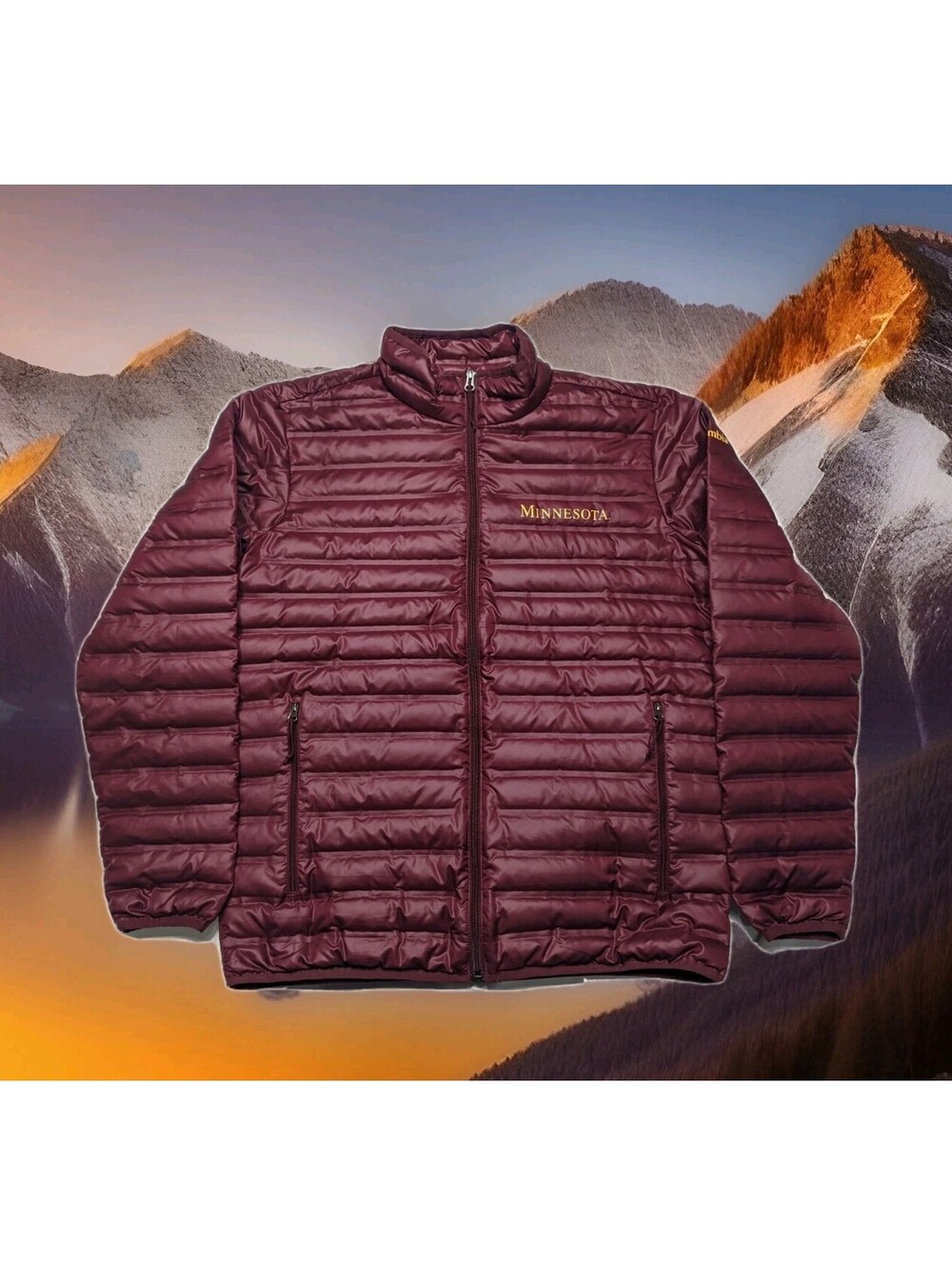 Minnesota Gophers Columbia Quilted Down Puffer Jacket Winter Maroon Mens Medium